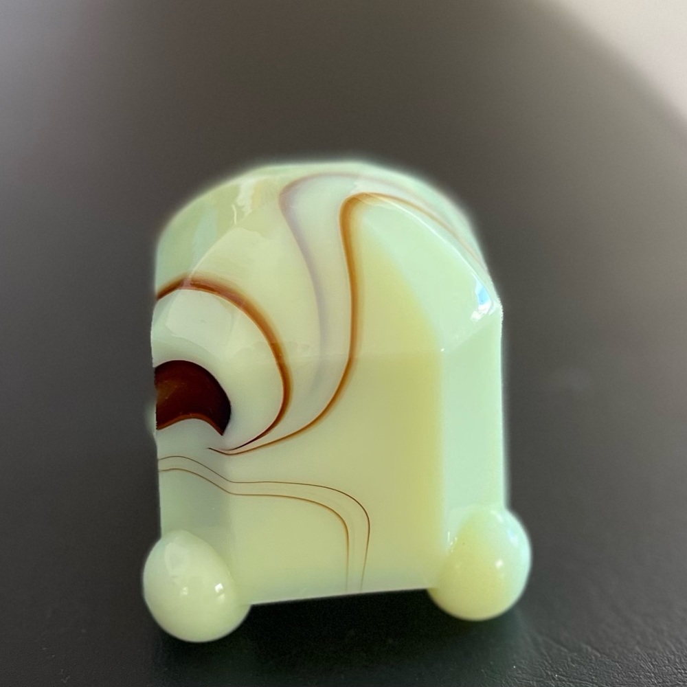 Vintage agate glass cigarette lighter cover - Picture 1 of 8